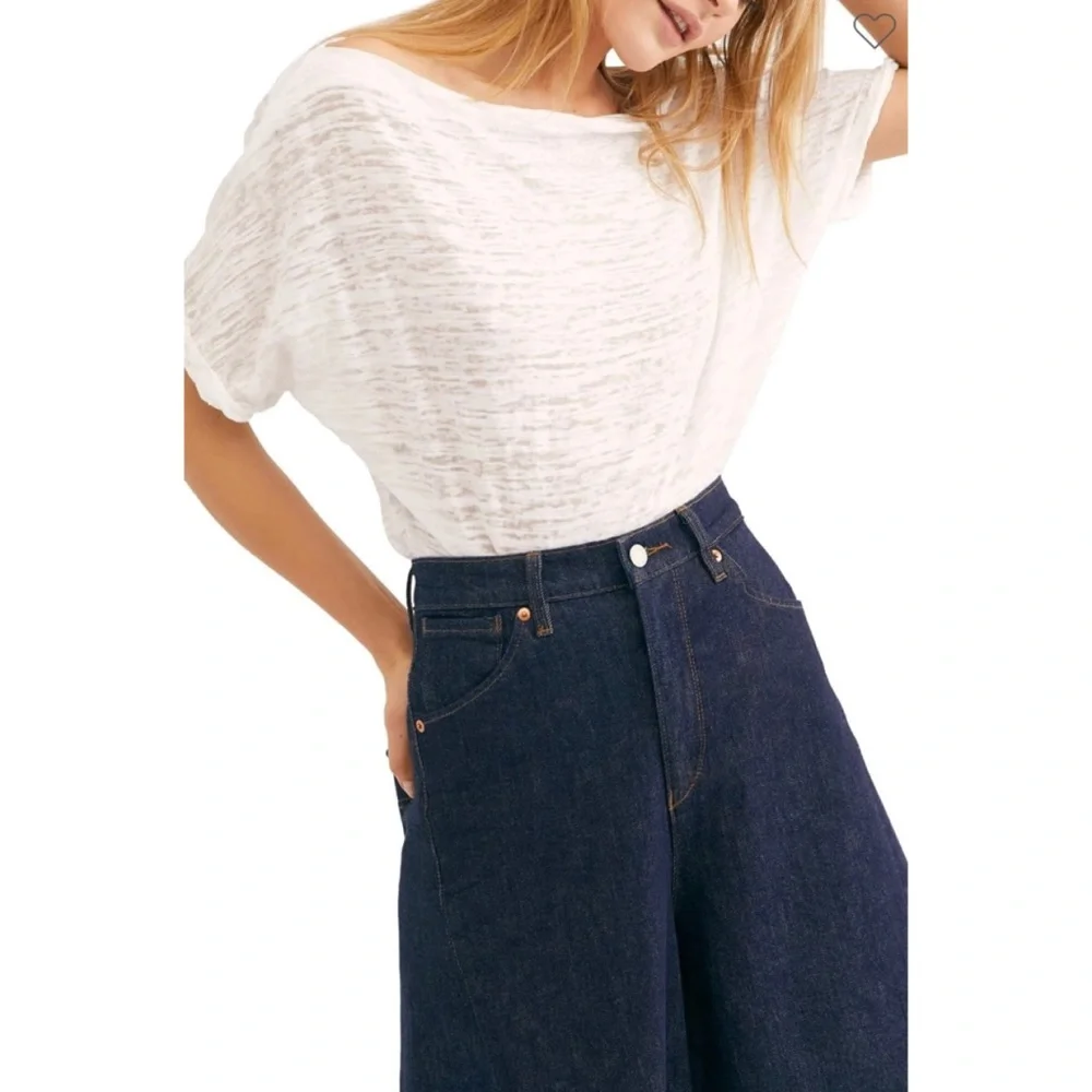 Free People Convertible Neck Tee M